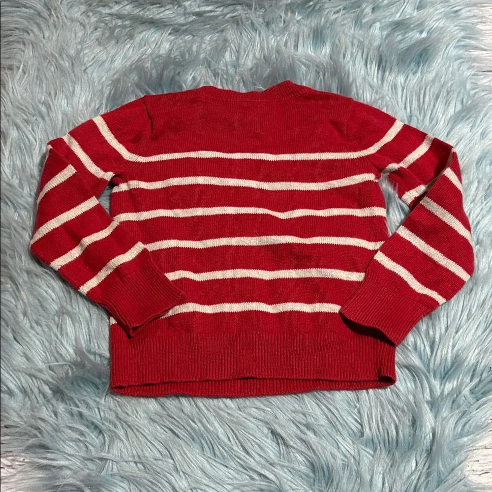 baby GAP Red and White Striped Knit Sweater